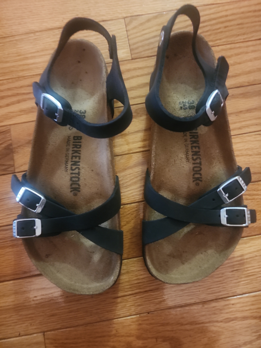 Birkenstock Kumba Women's Black Slingback Sandals with Buckle Straps